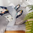 【絲薇諾】法蘭絨 卡通 四件式鋪棉被套床包組 咕耐熊(雙人)