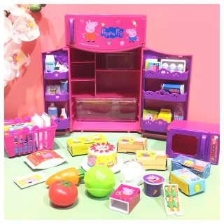 【TDL】粉紅豬小妹佩佩豬冰箱玩具家家酒玩具組紫色款 011007