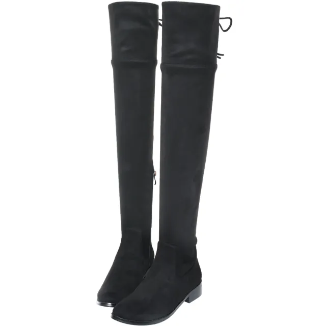 【Ann’S】貼腿版-小個子救星兩穿馬甲防水絨布過膝靴(黑)