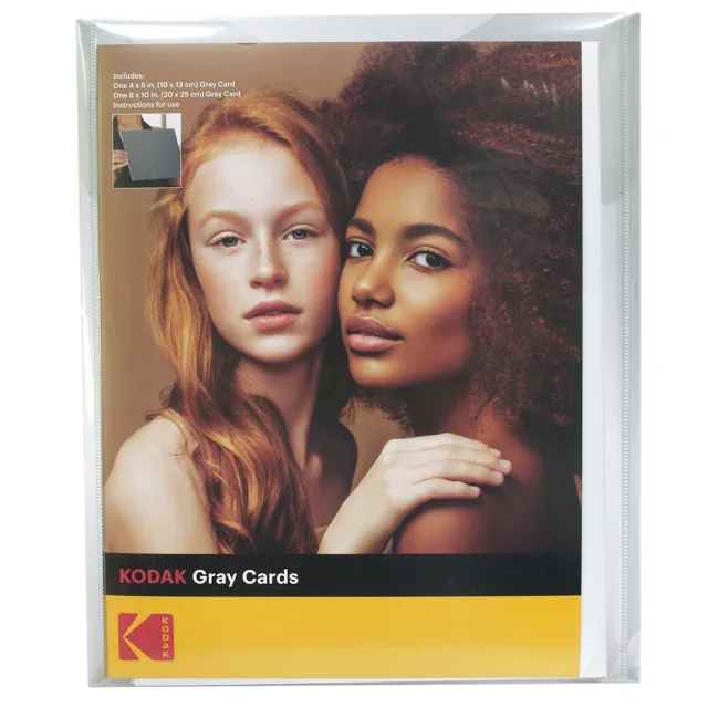 【Kodak 柯達】灰卡中灰度測試卡R-27(2張入；18%灰卡可測光和校正白平衡 專業灰卡 標準灰卡gray card)