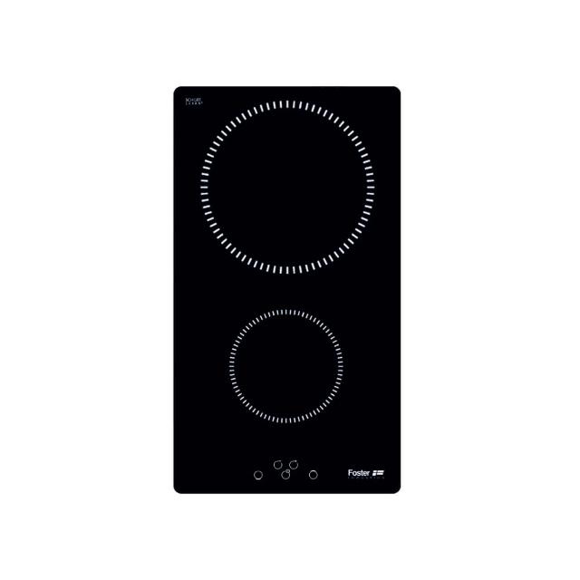 Foster 7322 300 雙口瓦斯爐臺，採用耐熱強化玻璃爐臺與傳統外擴火焰爐頭，電子點火設計方便使用。挖孔尺寸27*49cm，機體尺寸29*51*5.5cm，使用電源230V 50/60Hz 3700W，瓦斯消耗量3kW以下，BSMI認證T31361，1年保固，不含安裝。適合現代廚房，提升烹飪效率與安全。