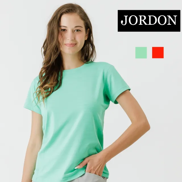 【JORDON 橋登】吸濕快乾短袖圓領上衣(女短袖/女T恤)