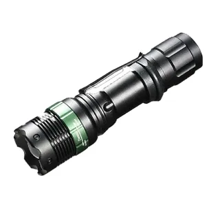 【LOTUS】旋轉變焦 強光手電筒 Q5 LED 6件組 戰術手電筒 自行車燈 配USB充電器