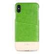【Alto】iPhone Xs Max Metro 系列 6.5吋 皮革手機殼 - 萊姆綠/本色(iPhone 保護殼)