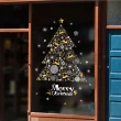 【半島良品】聖誕款DIY無痕壁貼/牆貼-XH9293 黃金聖誕樹(聖誕 節慶 樹 聖誕老人 麋鹿)