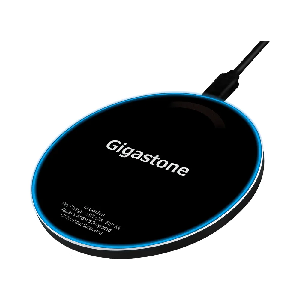 【GIGASTONE 立達】GA-9700B 15W急速無線充電盤(支援iPhone16/15/14/13/12/AirPods耳機/Qi快充)