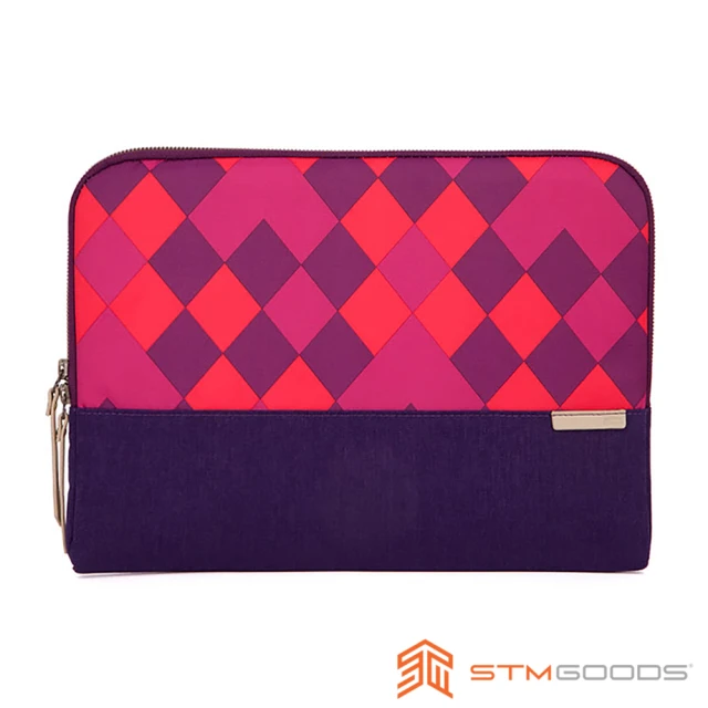 【STM】Grace Sleeve 15吋 時尚菱格紋筆電內袋 / 防震包(紫)