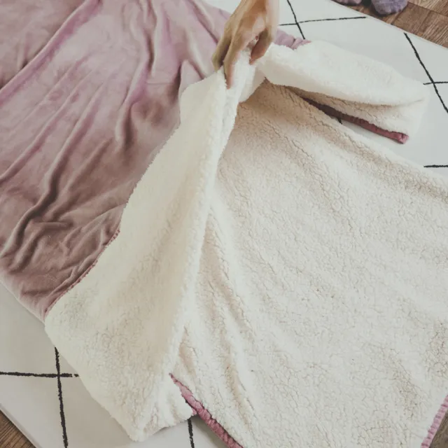 【絲薇諾】加厚版法蘭羊羔絨睡袋毯(紫丁香/1.64kg)