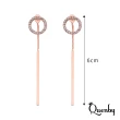 【Quenby】一款二戴 甜美玫瑰金閃鑽系列耳環(飾品/配件/