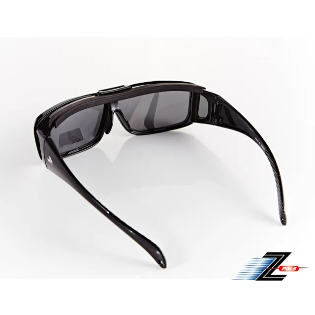 【Z-POLS】新一代頂級款新型可掀可包覆設計Polarized寶麗來偏光太陽眼鏡(抗UV400 近視族必備 功能性強)