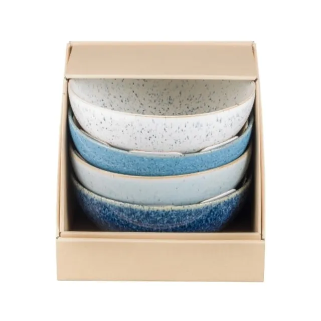 【DENBY】藍色藝匠4色麥片/湯碗禮盒