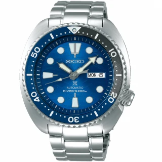 【SEIKO 精工】PROSPEX系列藍色浪潮潛水機械錶   母親節(4R36-07D0B SRPD21J1 藍)
