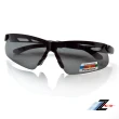 【Z-POLS】舒適運動型 質感亮黑框搭配Polarized頂級偏光運動眼鏡(抗UV400 防滑超彈性配戴超舒適)