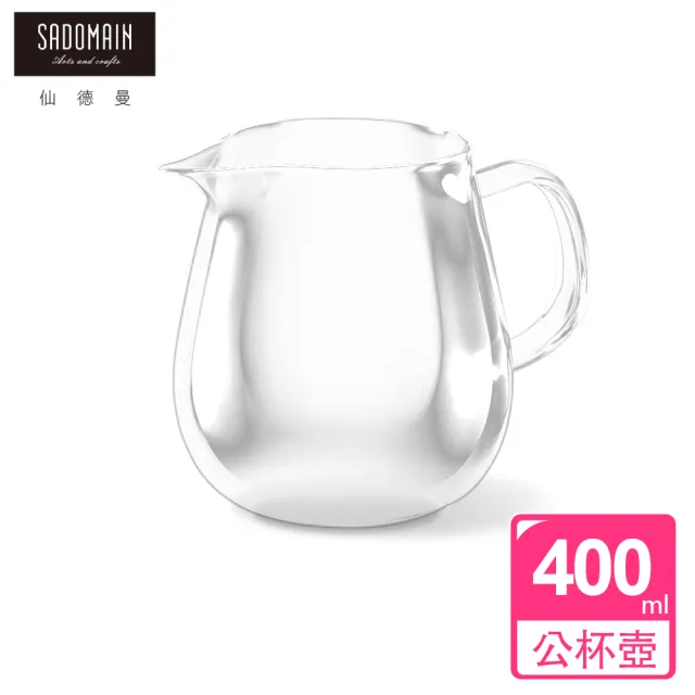 【仙德曼 SADOMAIN】多用途單層玻璃公杯量壺 400ml(玻璃杯/公杯/量杯)