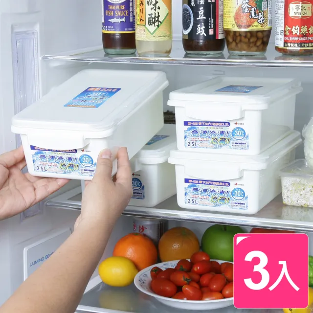 【真心良品】雷納急鮮耐冷保鮮盒2.5L(3入)