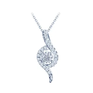 【King Star】風采天然鑽石項鍊(車花放大款)