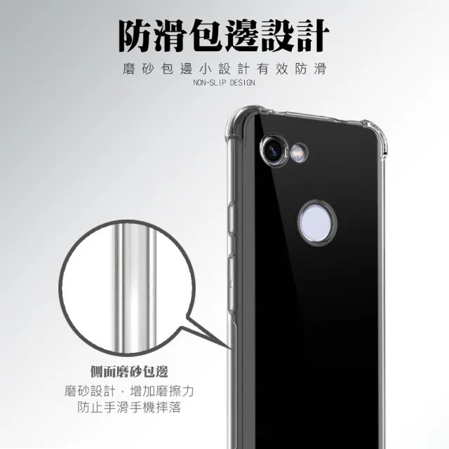 GOOGLE Pixel3a 透明四角防摔手機空壓殼(PIXEL 3a手機殼 PIXEL3a保護殼)