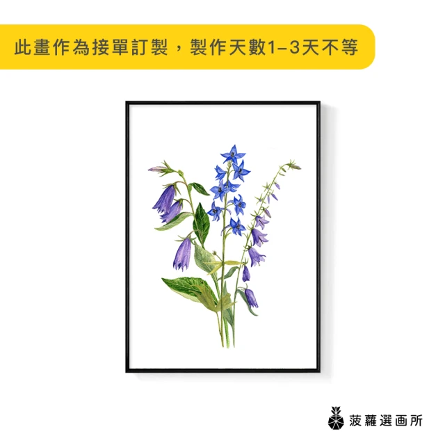 菠蘿選畫所 風鈴草花束-50x70cm(畫/花/下午茶掛畫/家居佈置/洗手間裝飾/植栽植物)