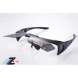 【Z-POLS】頂級設計可掀霧黑款 加大設計Polarized寶麗來偏光眼鏡(新一代可包覆近視眼鏡設計 抗UV400)