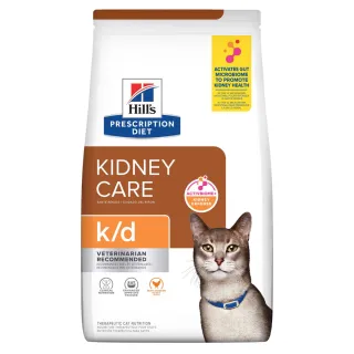【Hills 希爾思】貓用 K/D 腎臟病護理處方貓飼料 8.5磅(寵物飼料 健康管理)