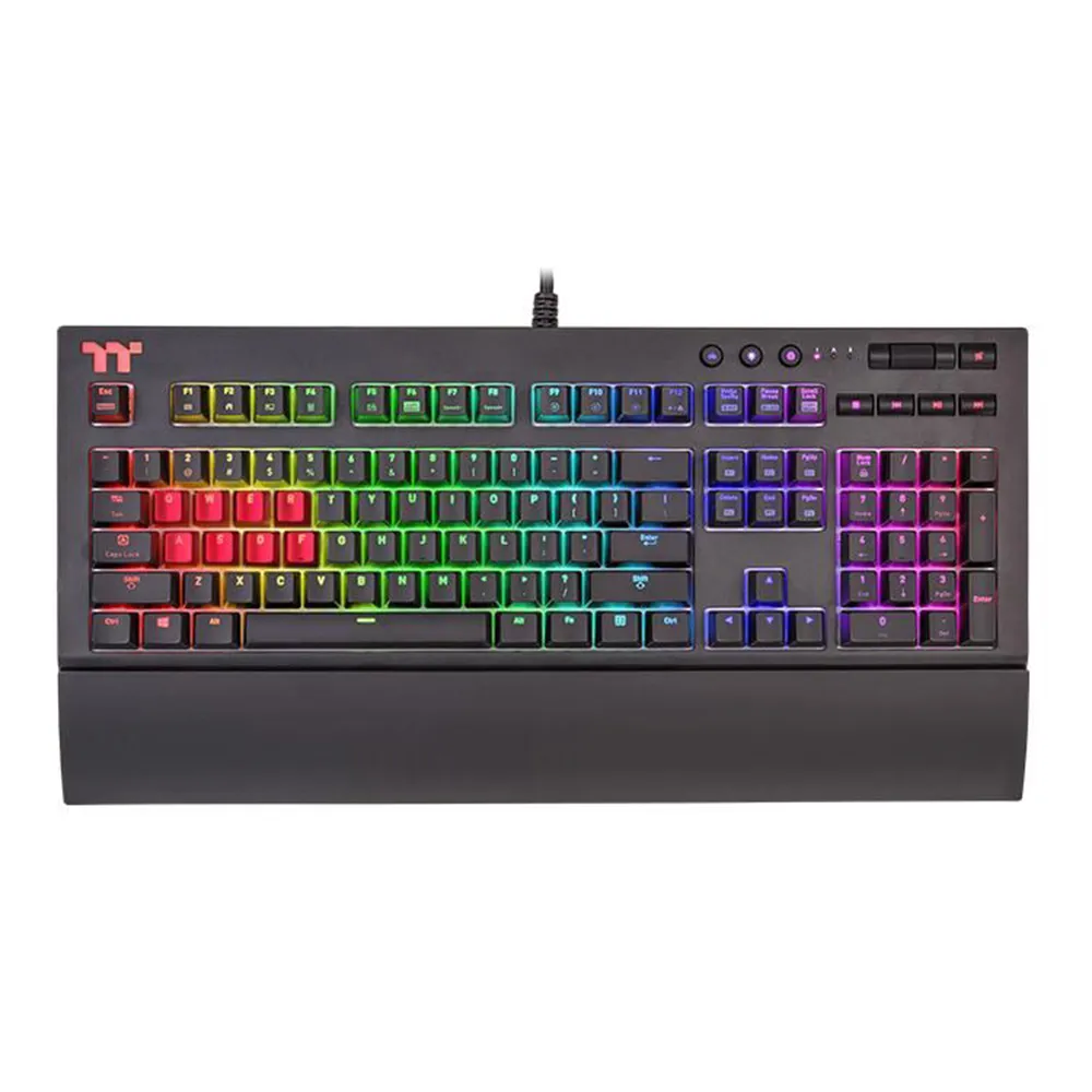 【Tt eSPORTS】TT Premium X1 RGB Cherry MX 機械式青軸電競鍵盤(KB-TPX-BLBRTC-01)