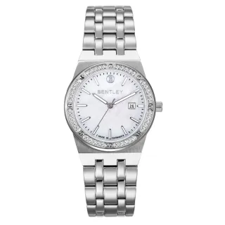 【Bentley 賓利】經典優雅系列 女神晶鑽手錶(白 BL1708-10LWWS)