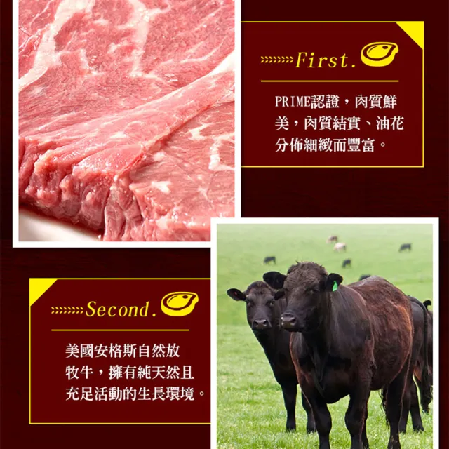 【享吃肉肉】巨無霸霜降沙朗牛排6片(PRIME級/16盎司/450g±10%)