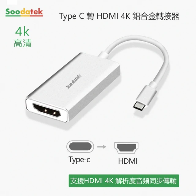 Soodatek Type C to HDMI HUB集線器