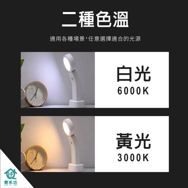 【青禾坊】人體感應小夜燈-4入(感應燈/小夜燈/360度可旋轉/可充電)