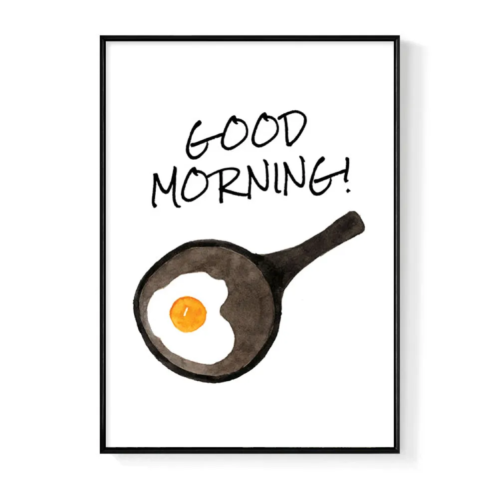 【菠蘿選畫所】Good Morning!-30x40cm(北歐畫/居家裝飾/彰化買畫/藝廊牆/複製畫/畫框/相框)