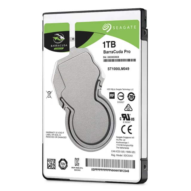 【SEAGATE 希捷】BarraCuda Pro 1TB 2.5吋 7200轉 128MB 7mm 桌上型內接硬碟(ST1000LM049)