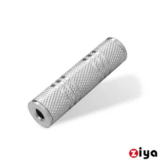 【ZIYA】音源轉接頭 3.5母 對 3.5母 二環三極(精密車花)