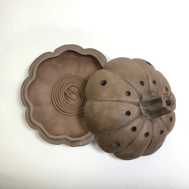【創藝工坊】大南瓜香爐(陶藝作品 南瓜 全手工 香爐 品茗生活陶)
