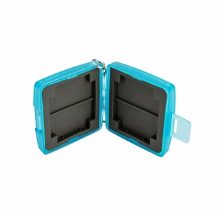 【JJC】記憶卡收納盒儲存盒適SD CF共6張 淺藍附鑰匙鏈 MC-6B(記憶卡保存盒 記憶卡保護盒)