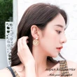 【Anpan】925銀針韓東大門設計師款珍珠金屬纏繞五角星耳環
