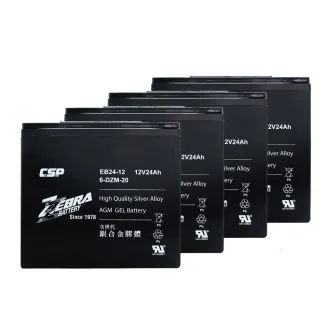 【CSP】EB24-12 x4顆 銀合金膠體電池12V24Ah(等同6-DZM-20.電動車電池.REC22-12)
