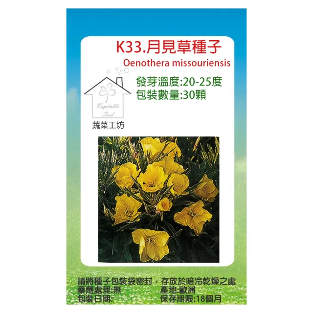 【蔬菜工坊】K33.月見草種子30顆