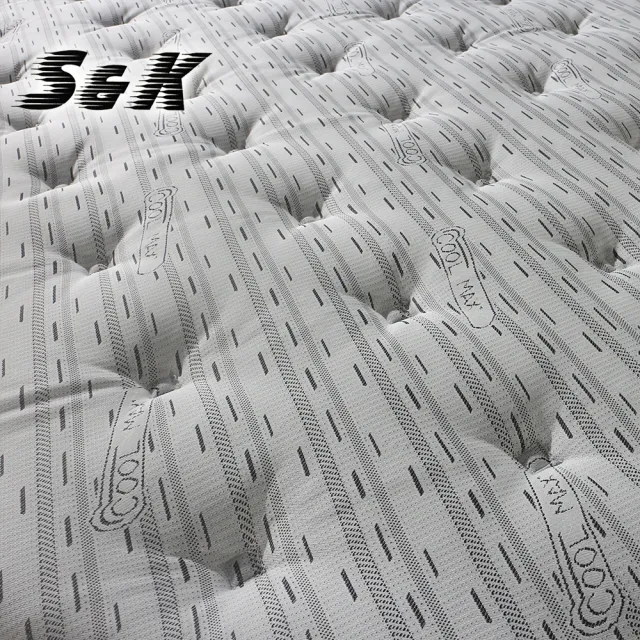 【S&K Dr系列】乳膠記憶膠蠶絲涼感獨立筒床墊(雙人加大6尺)