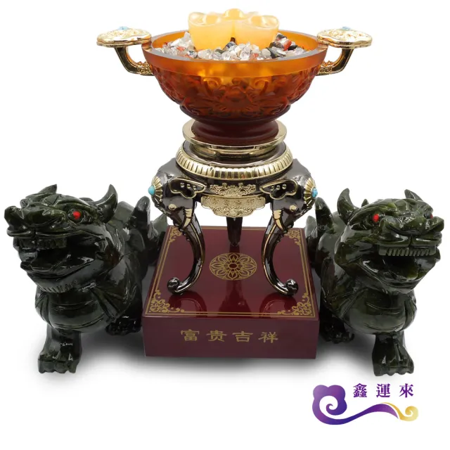 【鑫運來】金庫滿溢青玉貔貅組