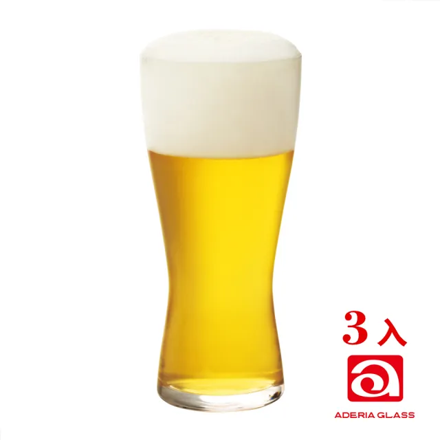 【WUZ 屋子】ADERIA 日本強化薄吹啤酒杯3入組(310ml)
