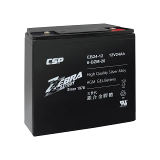 【CSP】EB24-12銀合金膠體電池12V24Ah(等同6-DZM-20.電動車電池.REC22-12)
