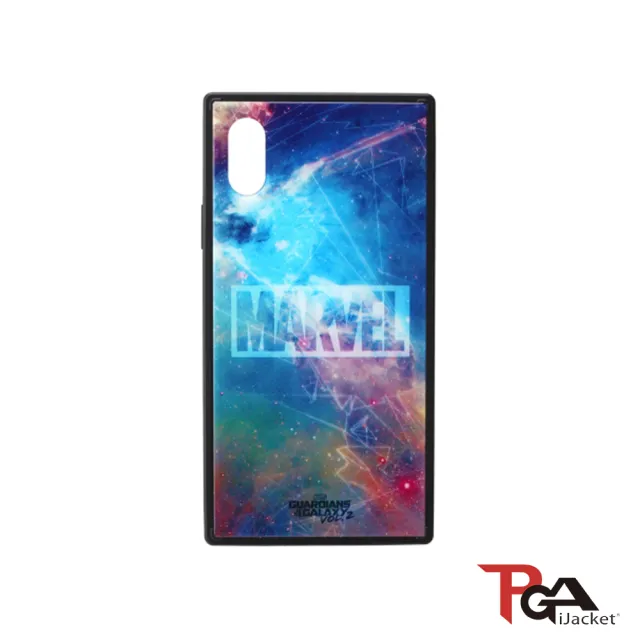 【iJacket】iPhone XS Max 6.5吋 Marvel 漫威 四角氣墊 防撞 玻璃殼(總代理商公司貨)