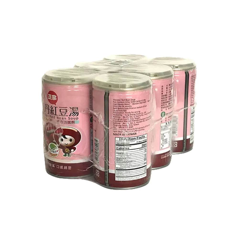 【萬丹農會】萬丹紅豆湯-封膜裝X1組(320gX6罐/組)