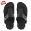 【FitFlop】TRAKK II LEATHER TOE-THONGS經典全皮革夾腳涼鞋-男(靚黑)