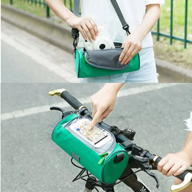 【E.City】開運福袋組合包-可斜揹多功能自行車手機觸控圓筒包(共2入)