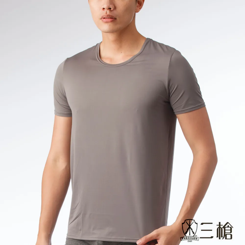 【三槍牌】經典型男排汗速乾彩色短袖圓領涼感衫(3件組隨機取色M-XL)