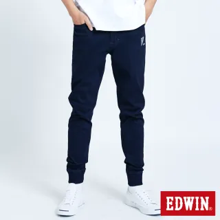 【EDWIN】男裝 JERSEYS EFS 棉感束口迦績褲(原藍色)