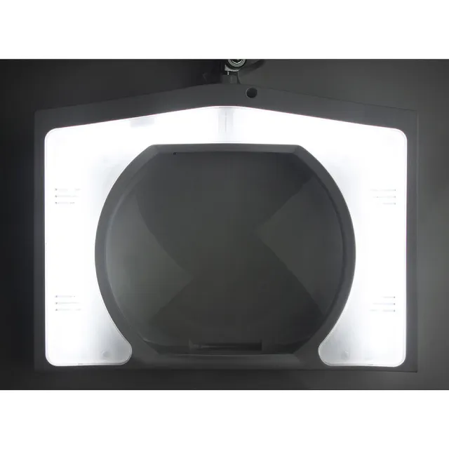 【Hamlet】1.8x/3D/190x157mm 方型大鏡面LED護眼檯燈放大鏡 落地輪架式(E065-R)