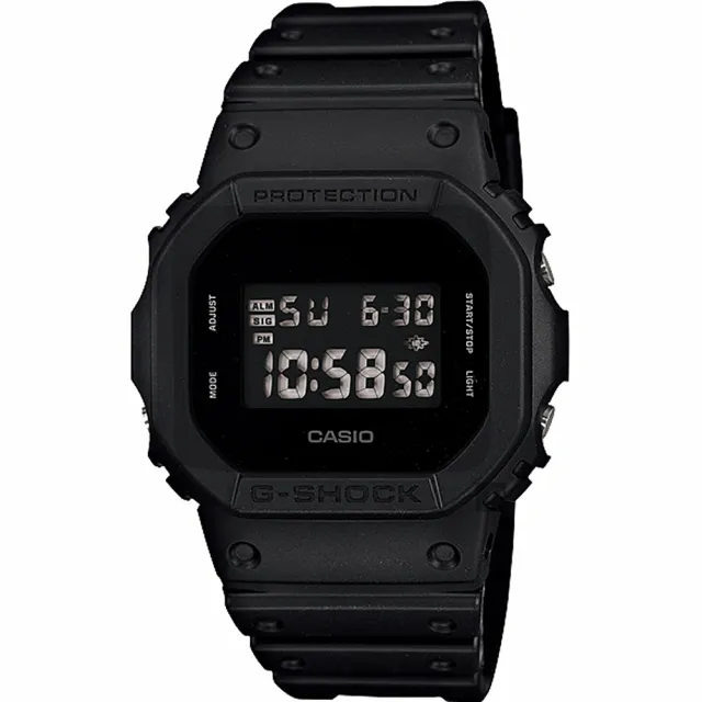 【CASIO 卡西歐】學生錶 G-SHOCK 經典人氣電子錶 畢業禮物(DW-5600BB-1)