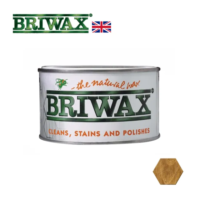 【英國Briwax】拋光上色蠟-橡木色 370g(上色蠟)